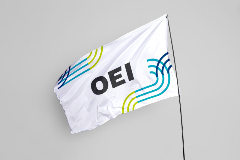 Diseño de bandera corporativa para la Organización de Estados Iberoamericanos